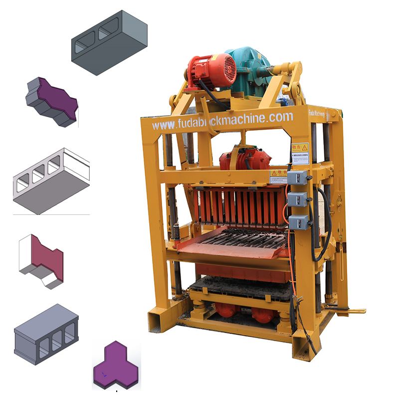 Qt4-40 Automatic Manual Small Concrete interlock Blocks Mold Machine multifunction brick block making machine bloquera