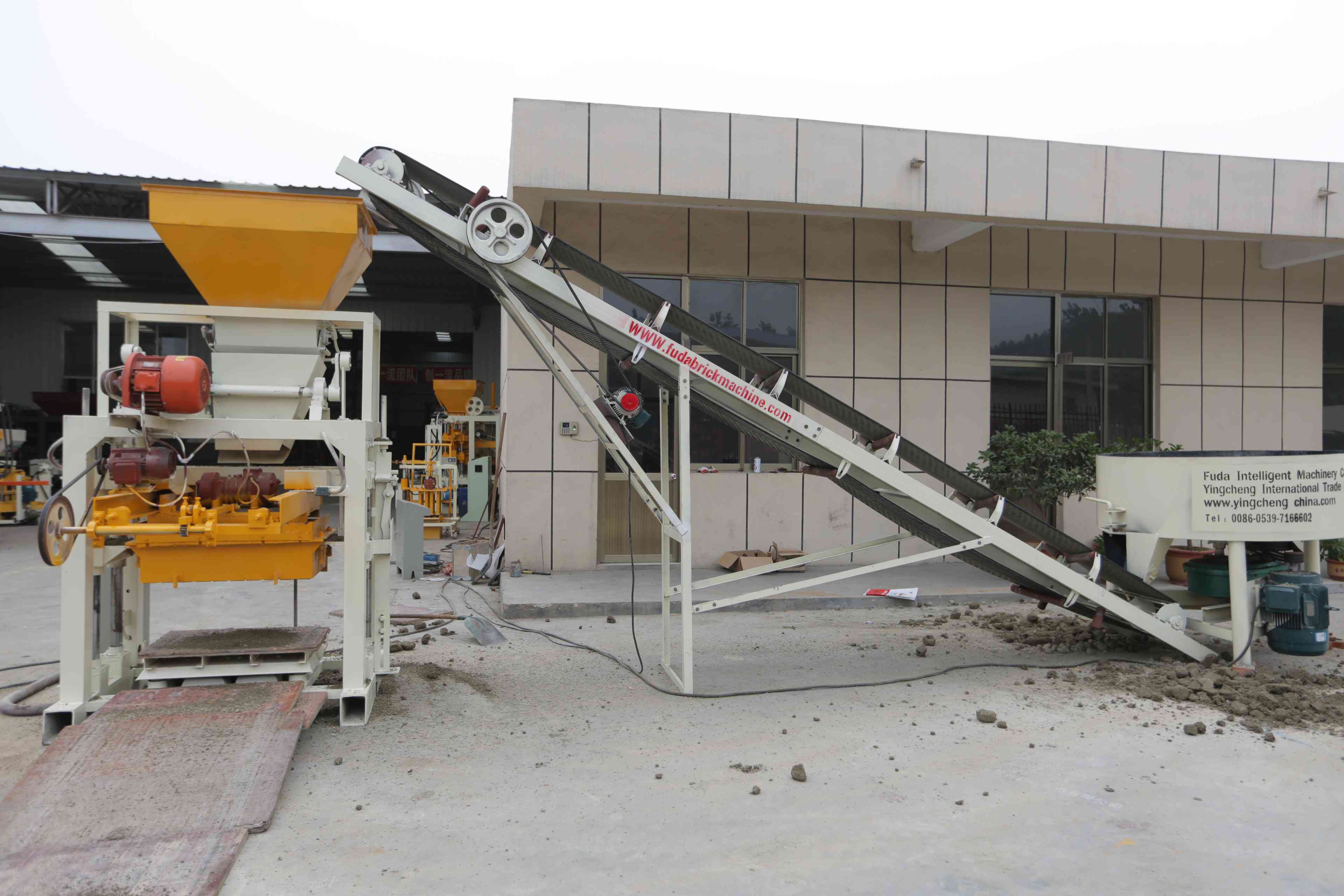 Semi automatic QT40C-1 flyash interlocking paver block machine cement concrete bloque fly ash brick making machine