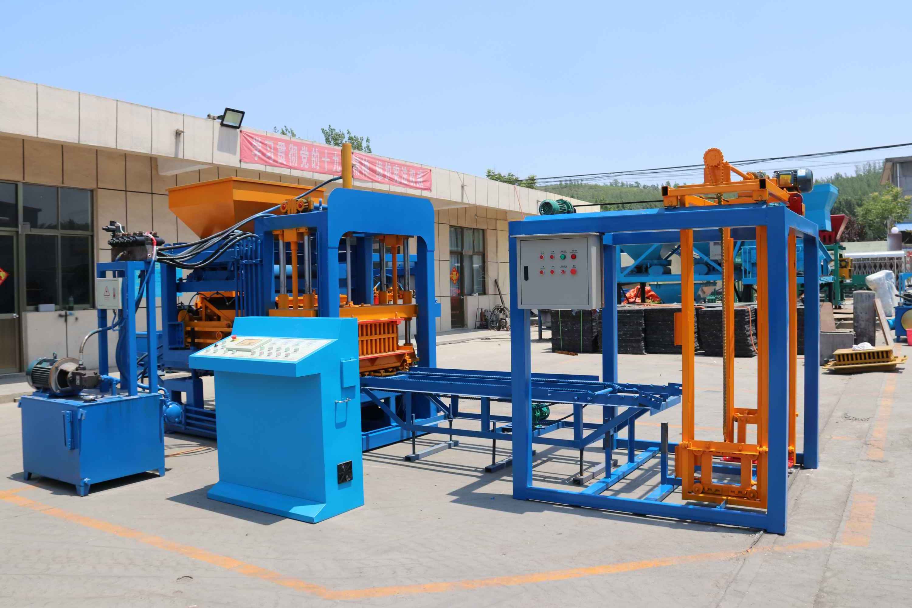 hollow brick making machinery concrete block machine supplier fully automatic building material maker