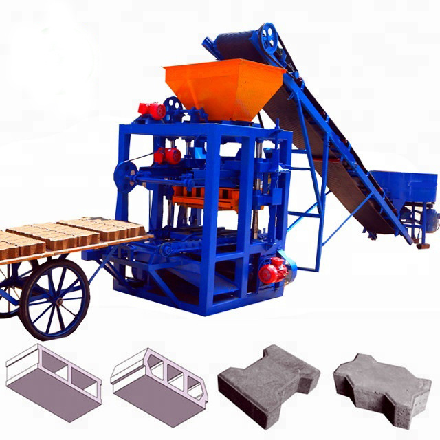 QT4-24B semi Automatic Cement Block Moulding Machine Prices of Block Moulding Machine in Ghana