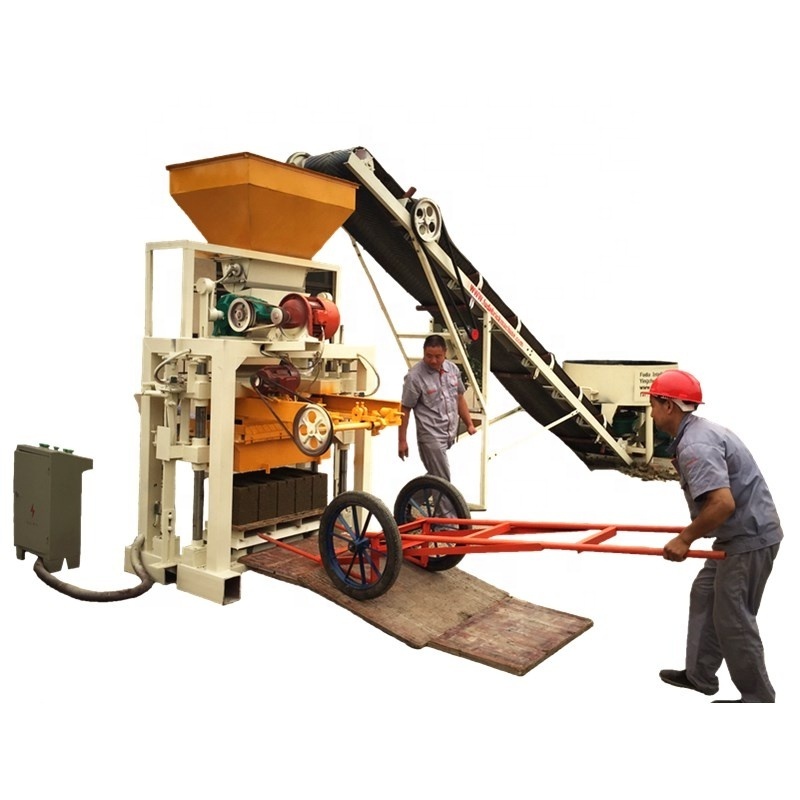 Semi automatic QT40C-1 flyash interlocking paver block machine cement concrete bloque fly ash brick making machine