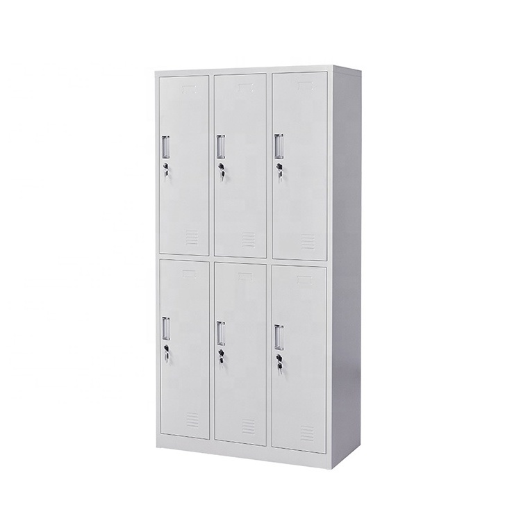 Yinlong Home Furniture Modern Staff Dormitory Locker Swimming Pool Locker Gym Locker 6 door Steel Metal Cabinet wardrobe