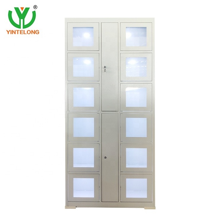 Yinlong Metal locker cabinet fast intelligent pin digital parcel delivery smart deposit gym mini wifi electronic locker boxes