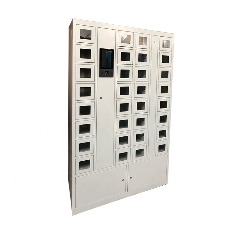 Face recognition phone storage locker phone charging Fingerprint identification mobile phone charging locker