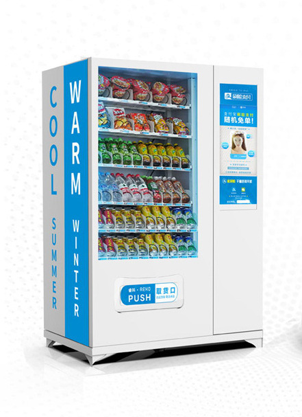 24 hours self-service smart automatic top quality fresh fruit combo milk tea food snack drink vending machines