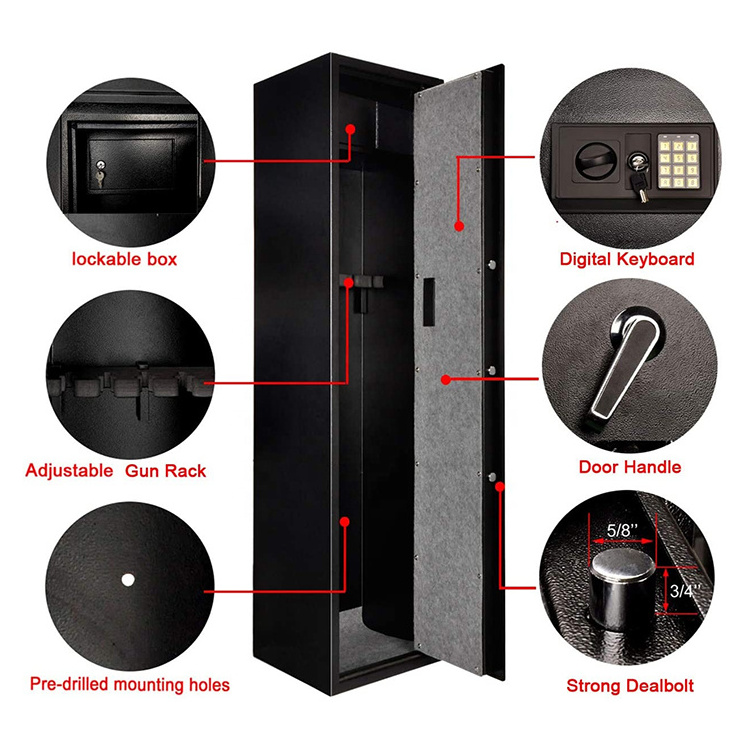 Yinlong Gun safes cabinet digital lock for storage long guns safe hidden box with key lock gun storage safe