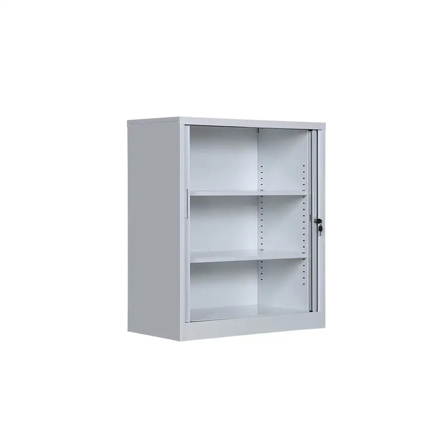 Steel Filing Cabinets Storage Half Height Metal Rolling Door Cabinet with 1 Shelves