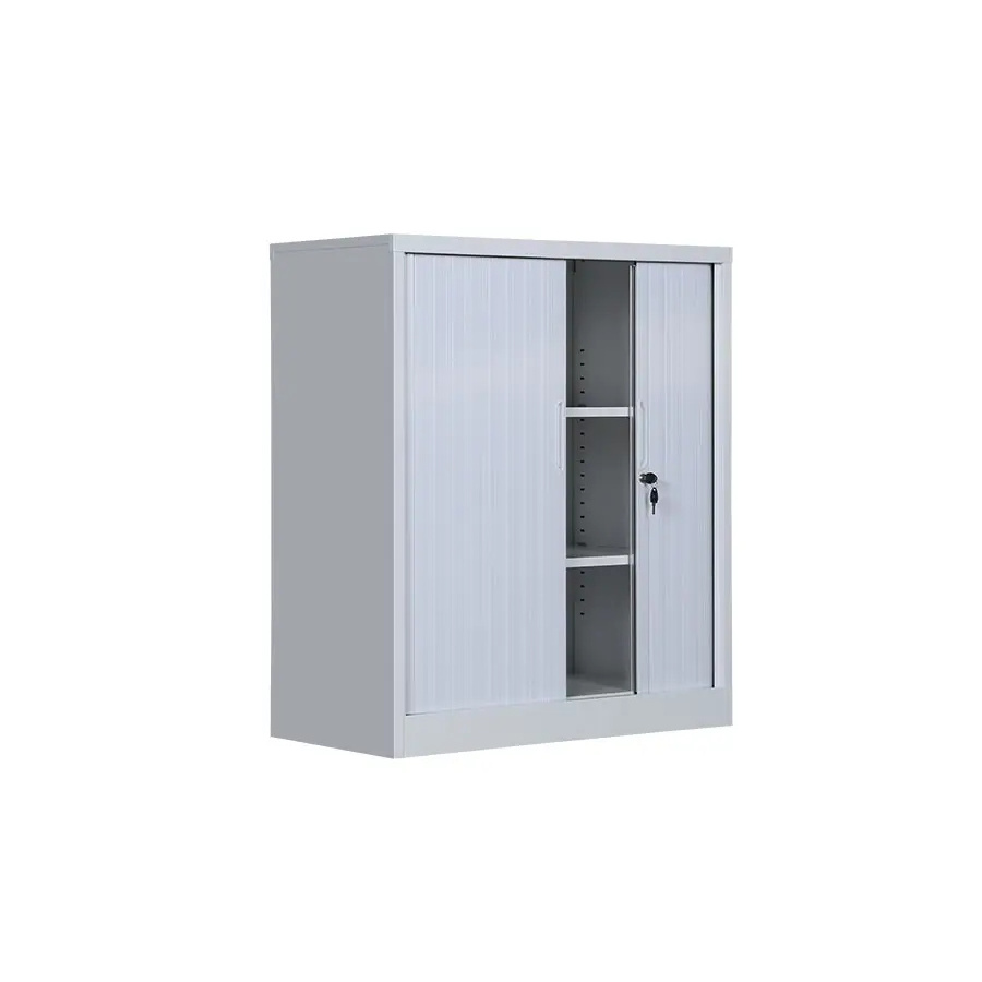 Steel Filing Cabinets Storage Half Height Metal Rolling Door Cabinet with 1 Shelves