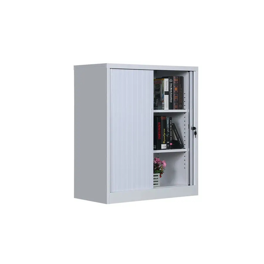 Steel Filing Cabinets Storage Half Height Metal Rolling Door Cabinet with 1 Shelves