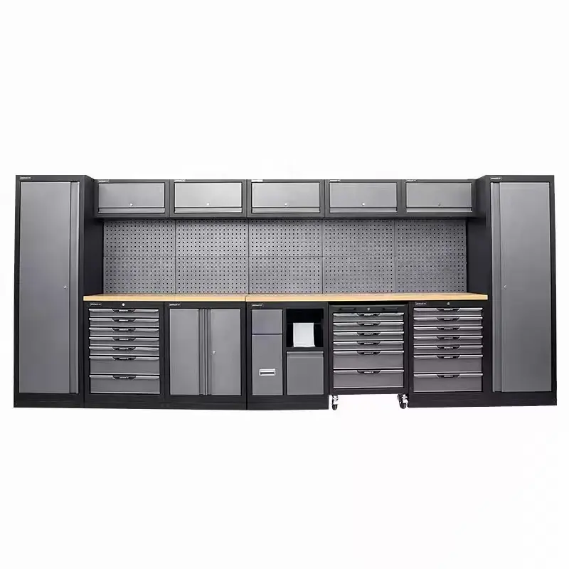 2023 workbench combo Workshop tool cabinet sets with tool master chest & cabinet garage cabinet steel tools garage locker