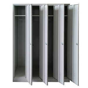 Home Furniture Steel Storage 4 Door Clothes Locker Cabinet Metal Wardrobe