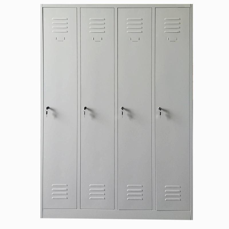 Home Furniture Steel Storage 4 Door Clothes Locker Cabinet Metal Wardrobe