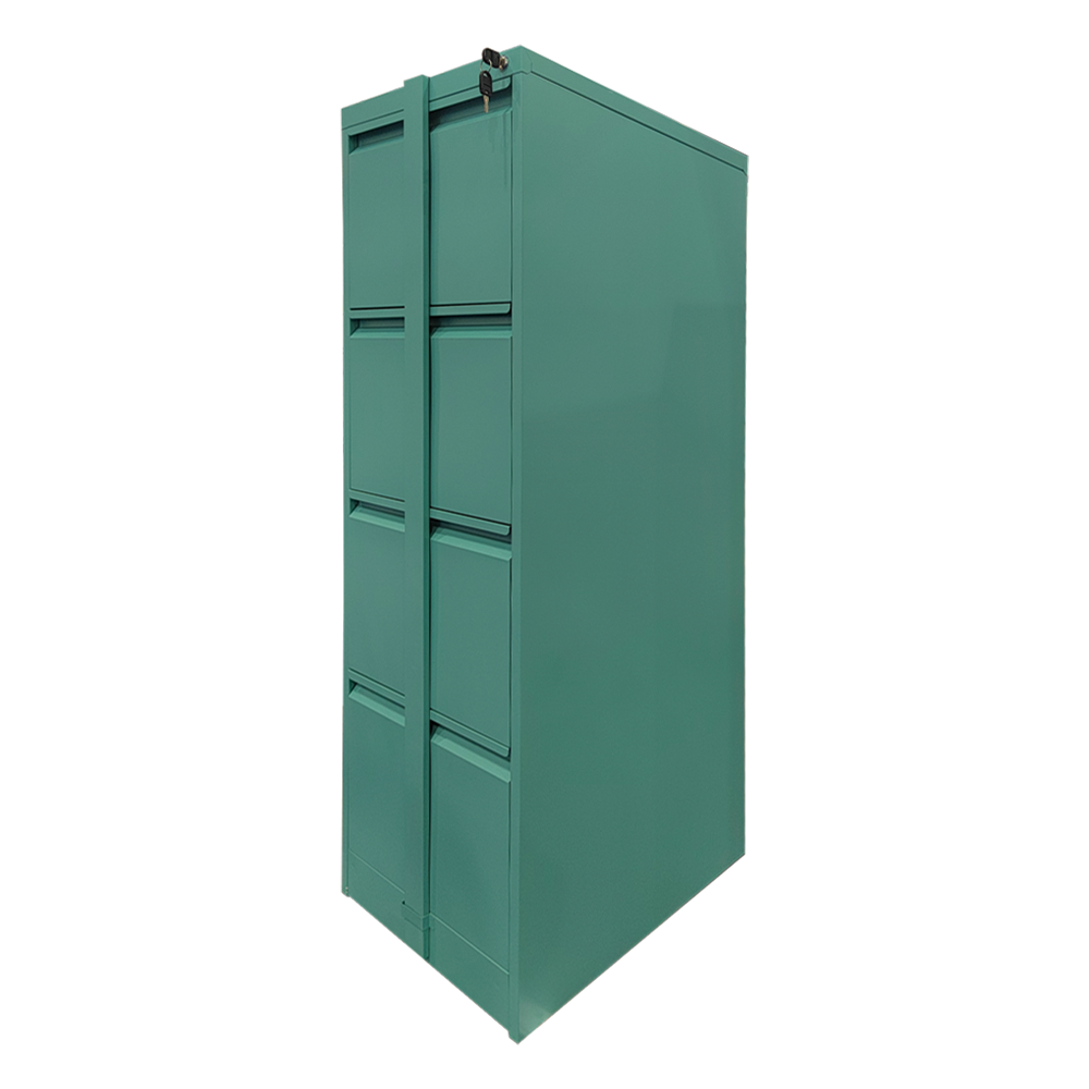 office furniture cupboards metal storage cabinet vertical 4 Drawers steel Cabinet with locking cross bar Design