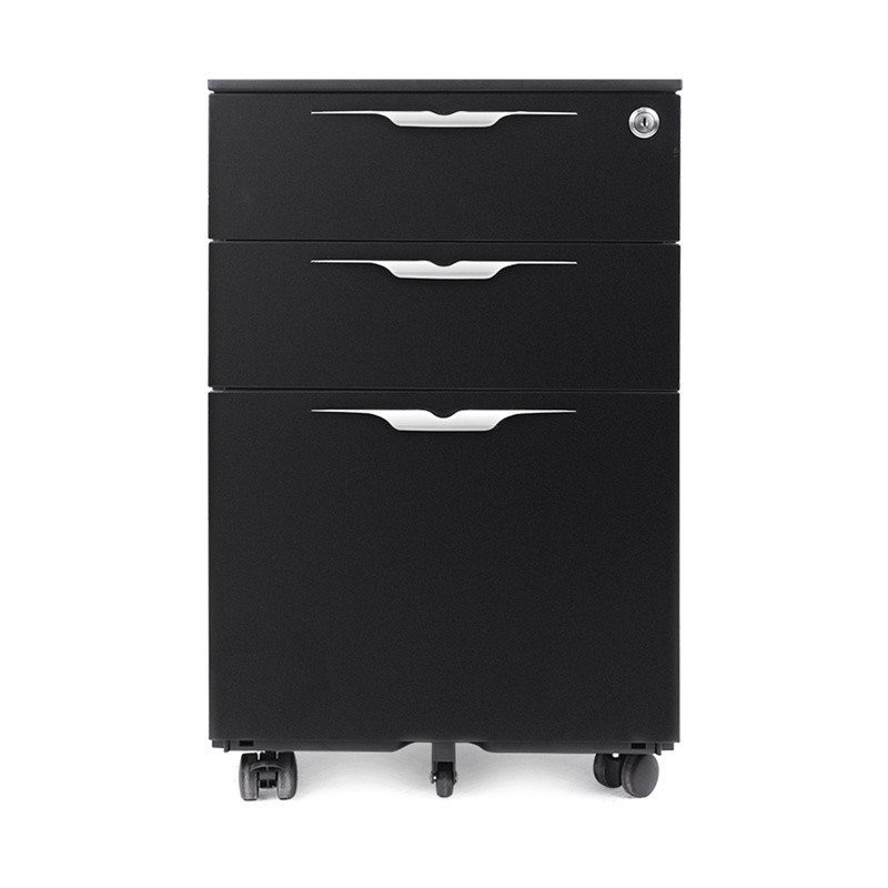 Modern steel file cabinet 3 drawers under desk drawer mobile pedestal