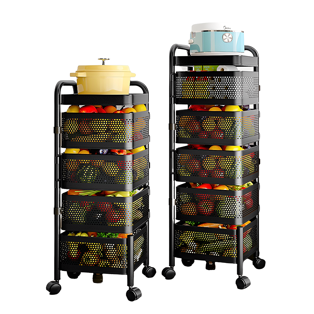 Rotating Multi Layer Shelf Fruit and Vegetable Storage Basket