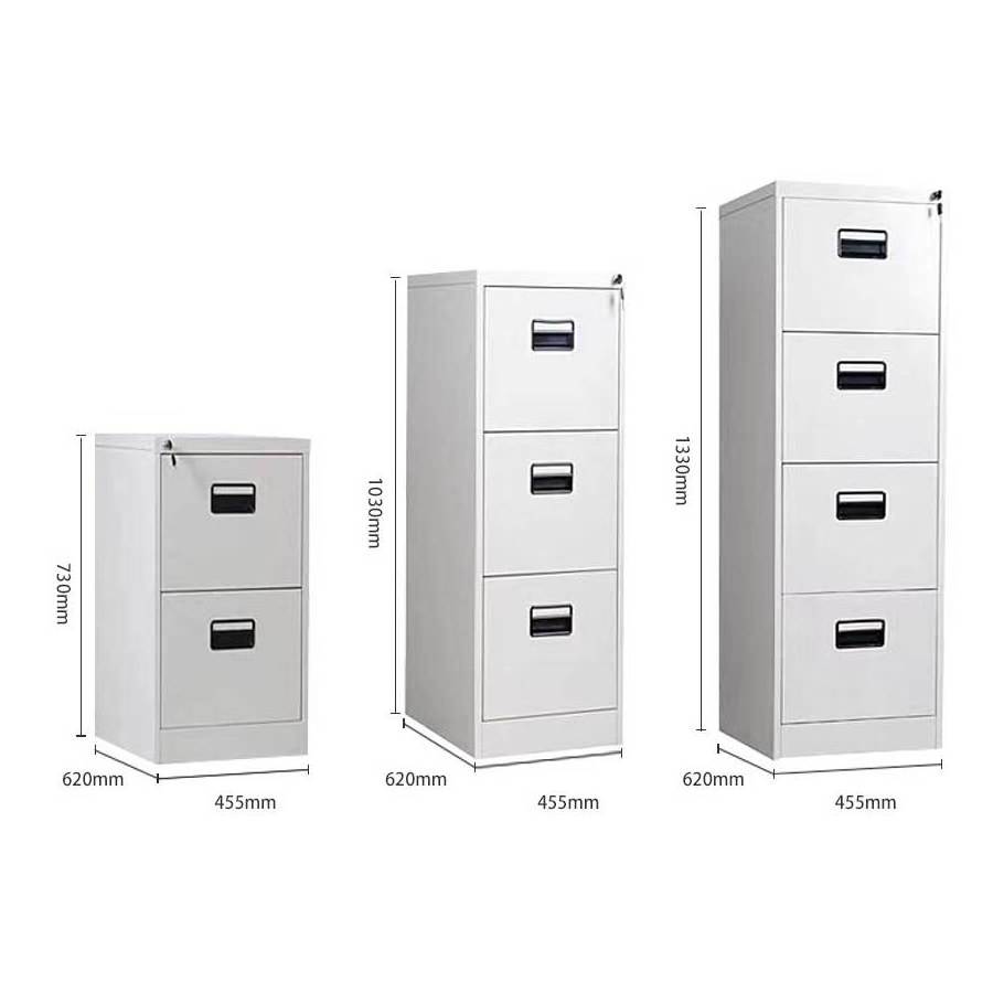 Office Metal 2 3 4 Drawer Filing Cabinet Steel Vertical File Cabinet Price School Hospital Library Storage Cabinet