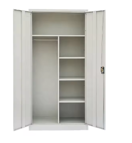 Bedroom wardrobe Steel 2 door storage cupboard metal closet storage wardrobe with lock