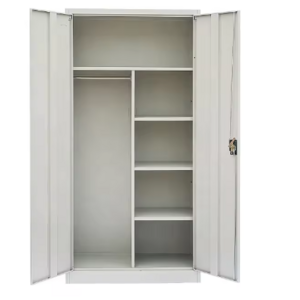 Bedroom wardrobe Steel 2 door storage cupboard metal closet storage wardrobe with lock