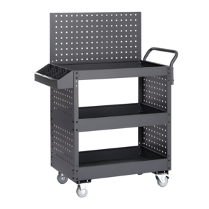 New Style Three Layer Mobile Rolling Utility Detailing Tool Cart Organizer For Garage Rolling Detailing Cart