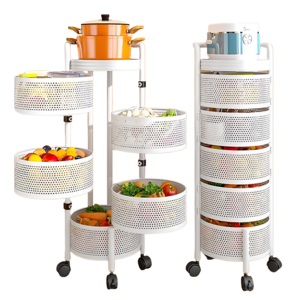 Rotating Multi Layer Shelf Fruit and Vegetable Storage Basket