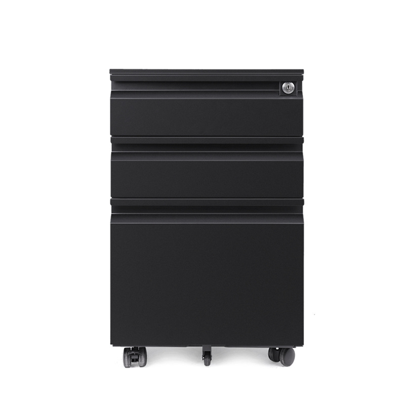 Modern steel file cabinet 3 drawers under desk drawer mobile pedestal