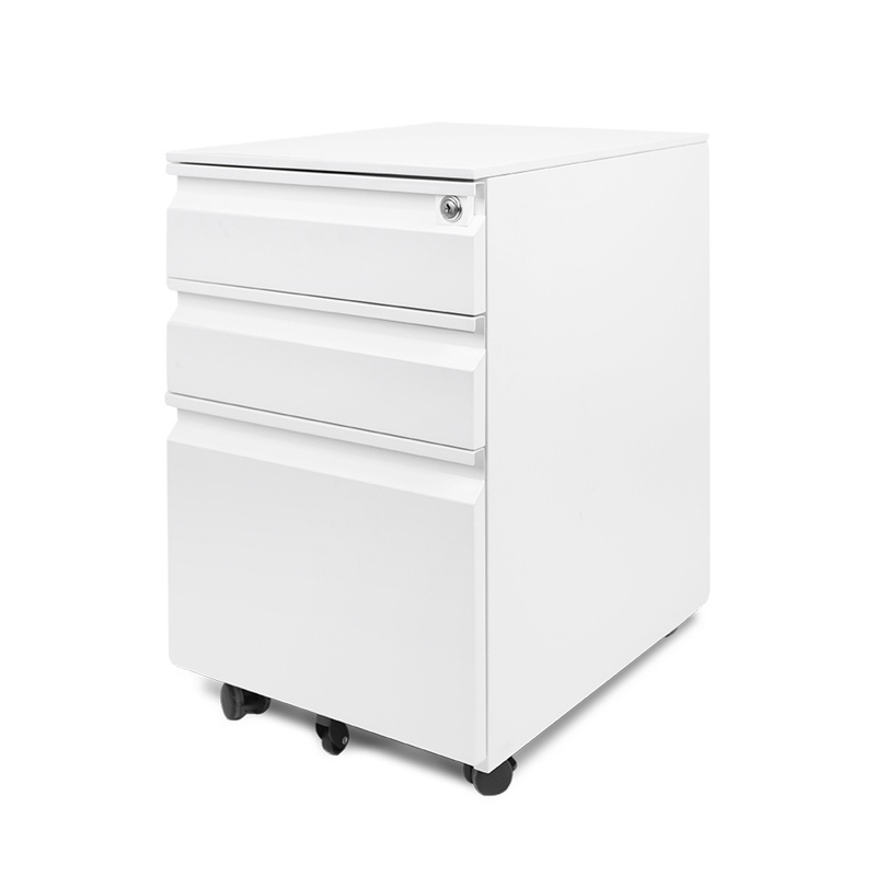 Modern steel file cabinet 3 drawers under desk drawer mobile pedestal