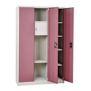 Cheap india high gloss metal almirah steel bedroom detachable almirah open wardrobe design with mirror