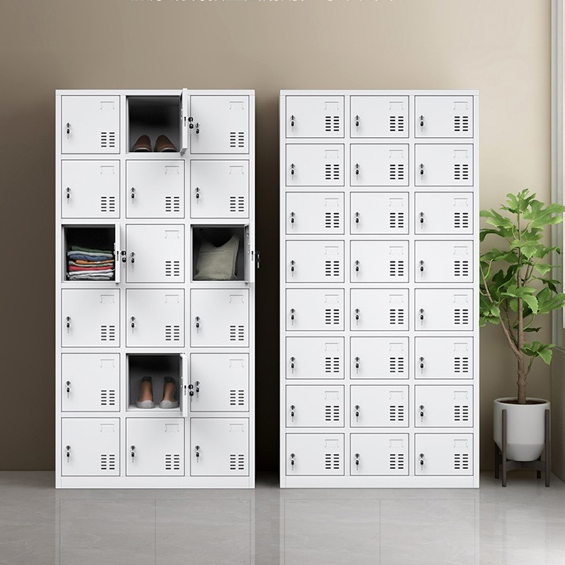 24 Compartment Metal Locker Wardrobe Employee Staff Locker Steel Metal Closet