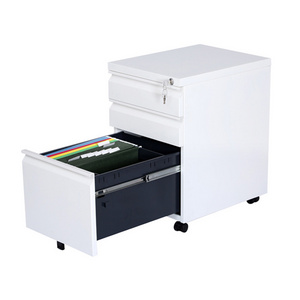 Office Equipment Metal Mobile Pedestal 3 Drawers Steel Filing Cabinet