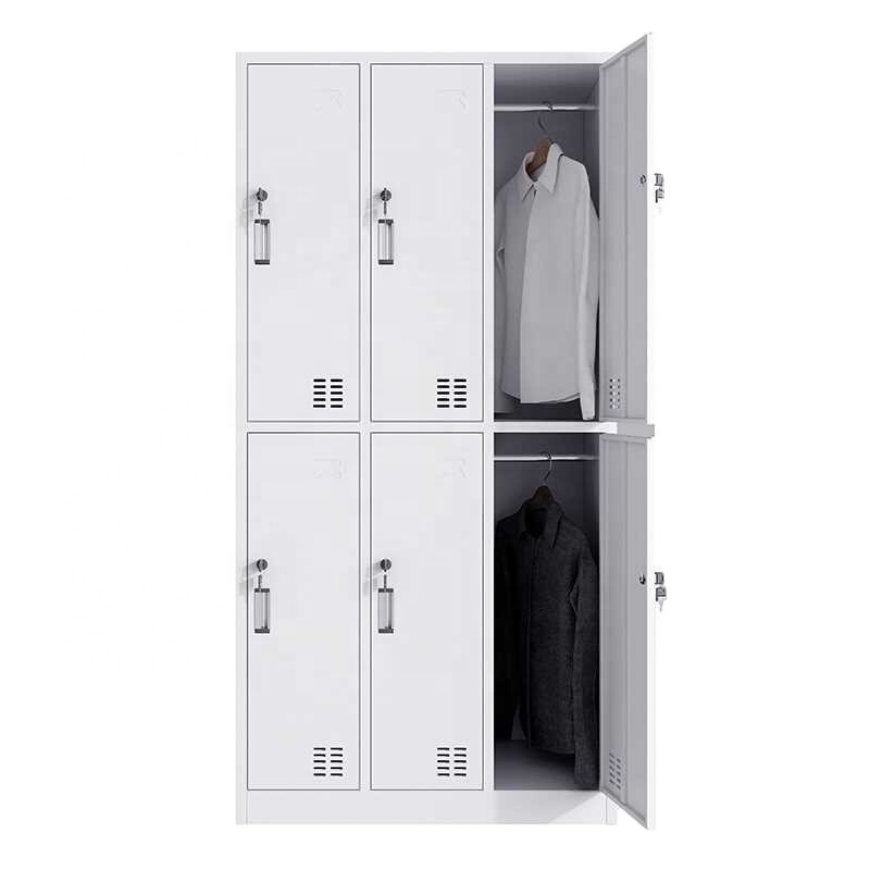 Bedroom wardrobe Steel 2 door storage cupboard metal closet storage wardrobe with lock