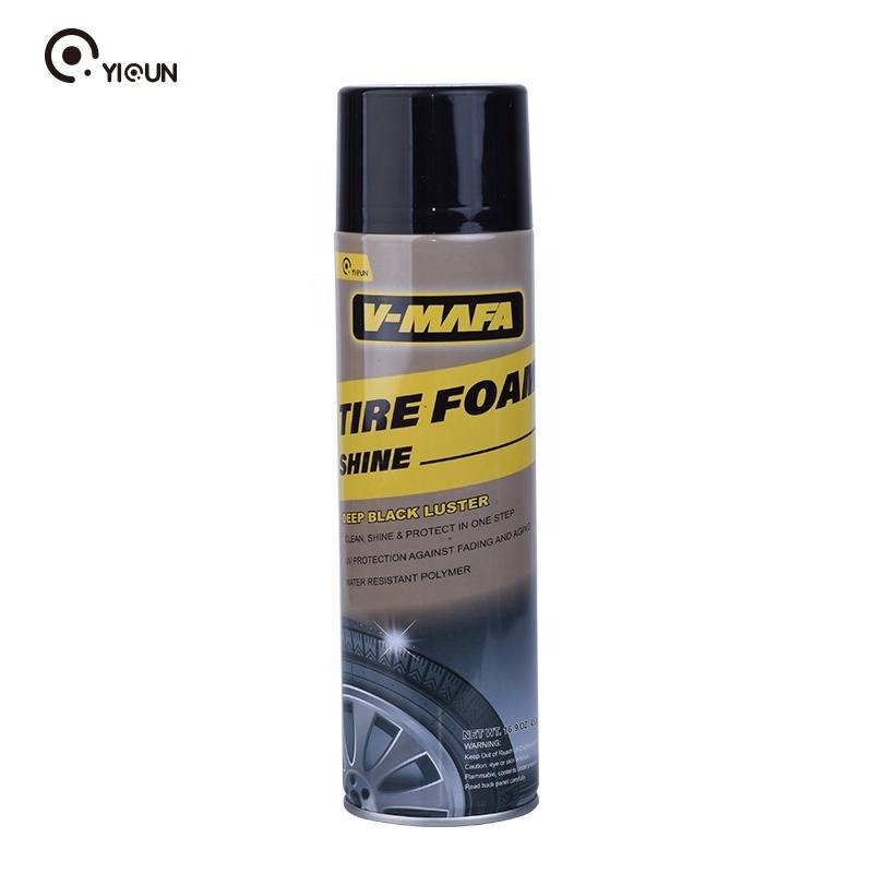 aerosol car automobile multi function aerosol for car care tire foam cleaner wheel and tire shine spray