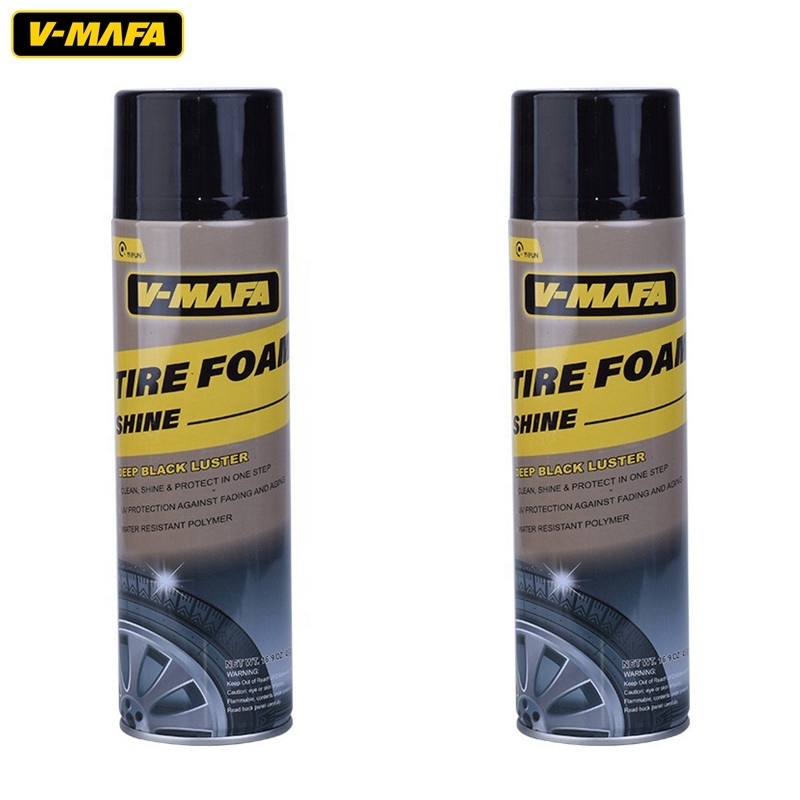 For Car Cleaner Long-Lasting High Quality Gloss Polish Shine Protect Tire Foam Tire Shine Spray