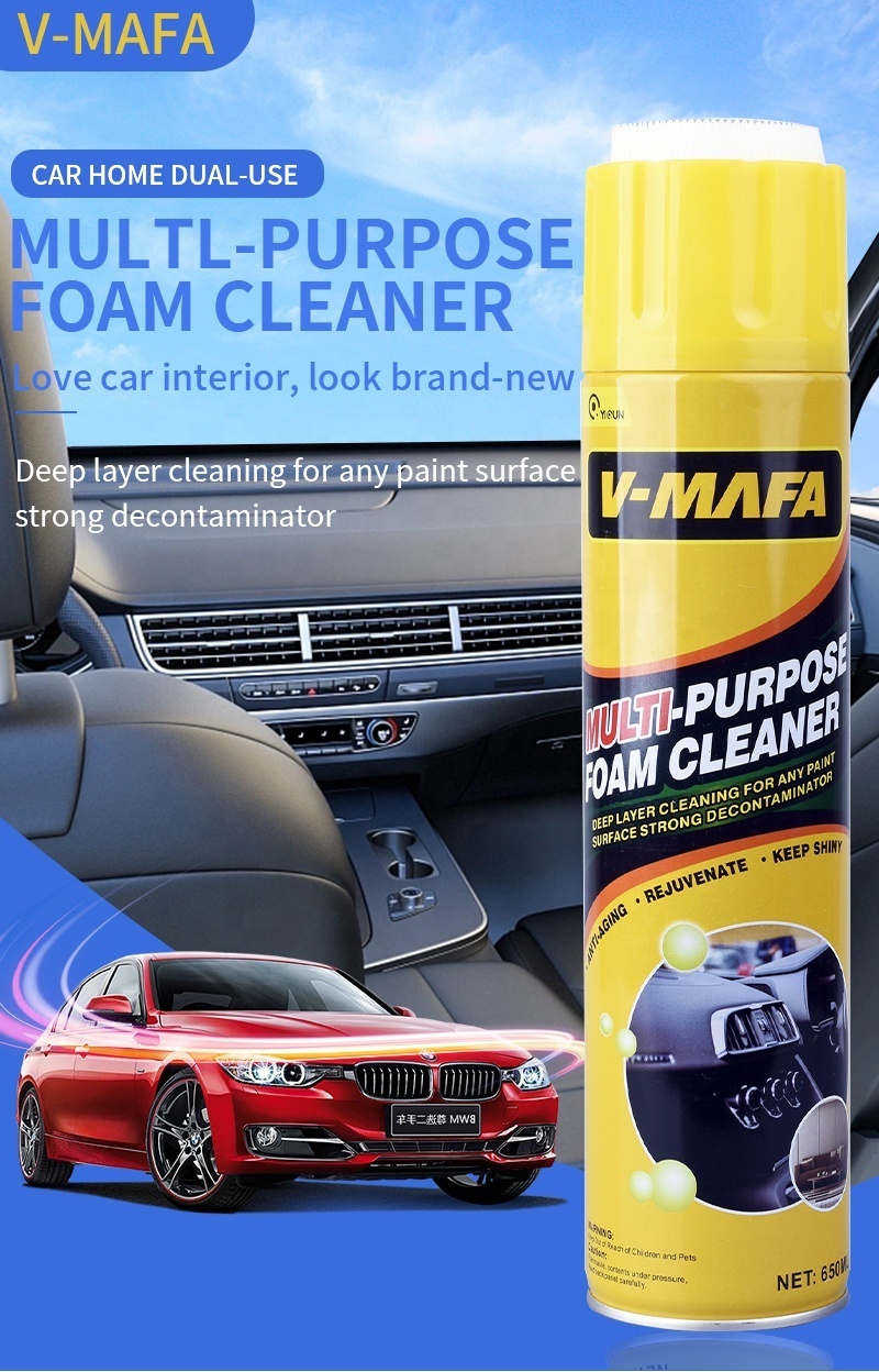 Car cleaner multi surface spray all purpose aerosol foam cleaner spray Universal multipurpose car foam cleaner