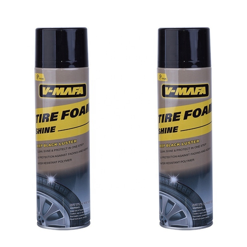 China High Quality Lasting For Car Care applicator Cleaner Supplier Aerosol Tire Foam Tire Shine Spray