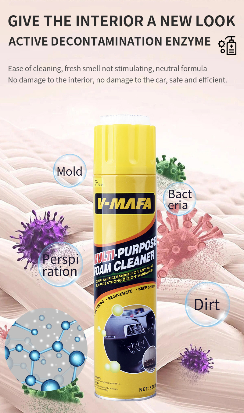 car interior care multi-purpose foam cleaner spray cheap wholesale multi purpose foam cleaning spray