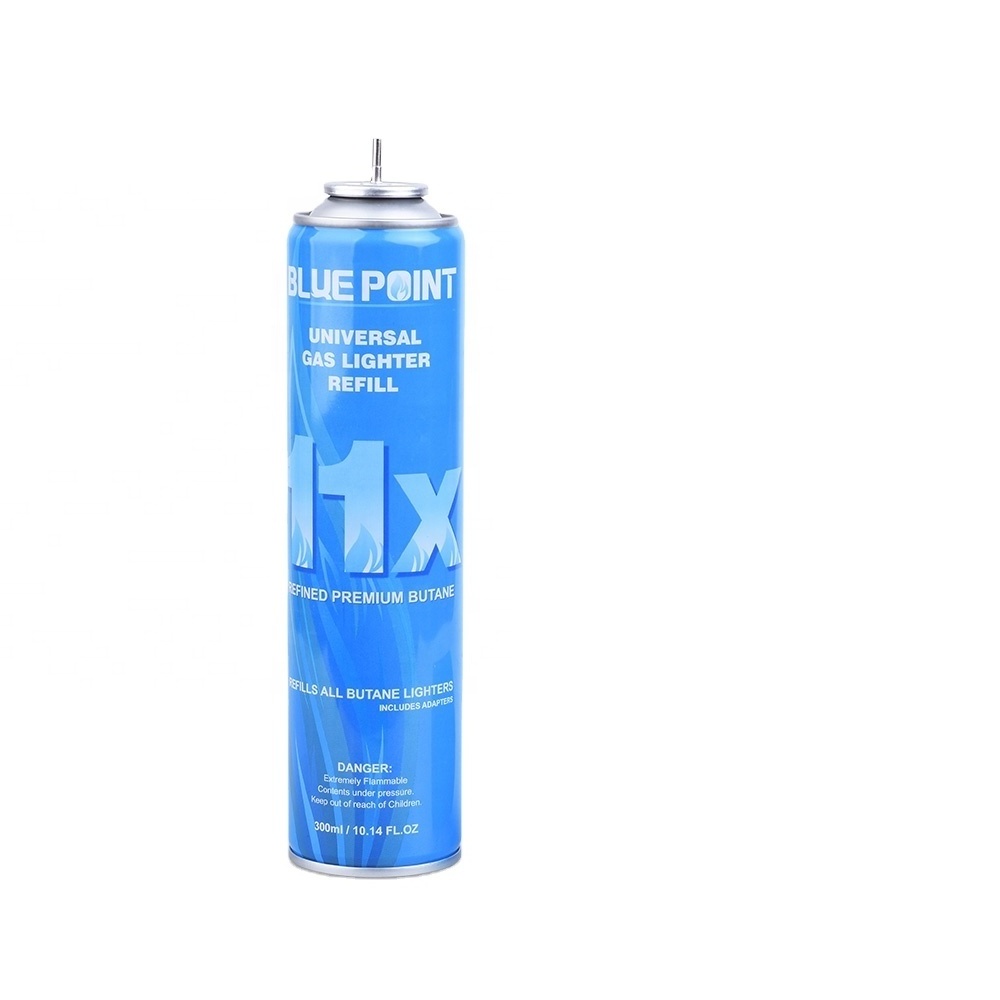 Best quality good use for cooking promotion 300ml 11X pure butane gas refill for lighter