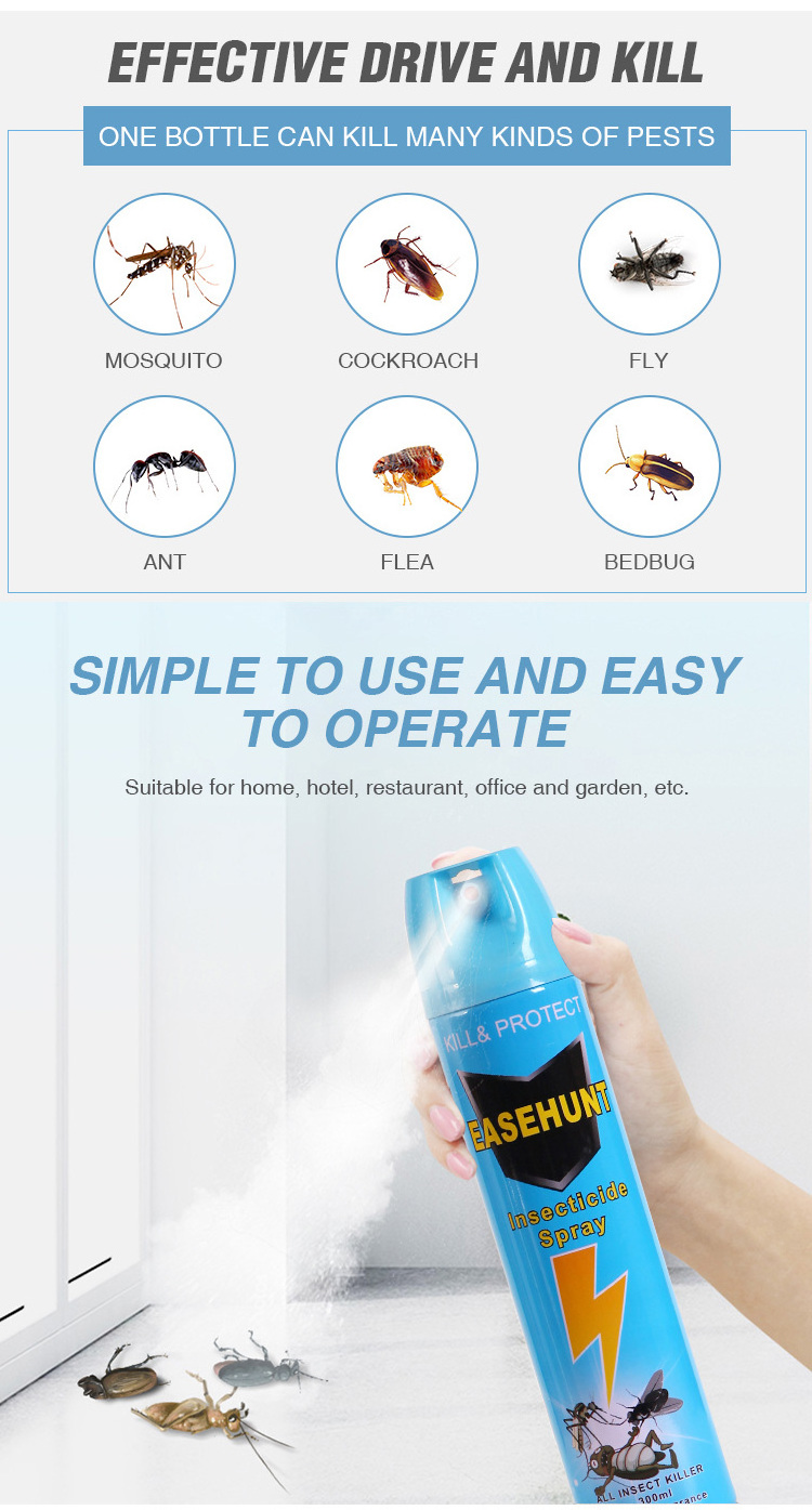 Insect killing Bed Bug Mosquito Cockroach Killer Crawling Flying Insect Anti-mosquito Insecticide Spray