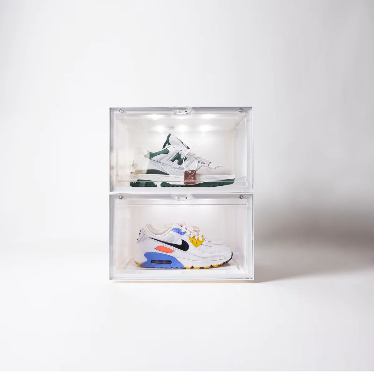 Wholesale Clear Customized Shoe Box With Custom Logo Display Case  Led Shoe Storage Box With Light Acrylic Shoebox