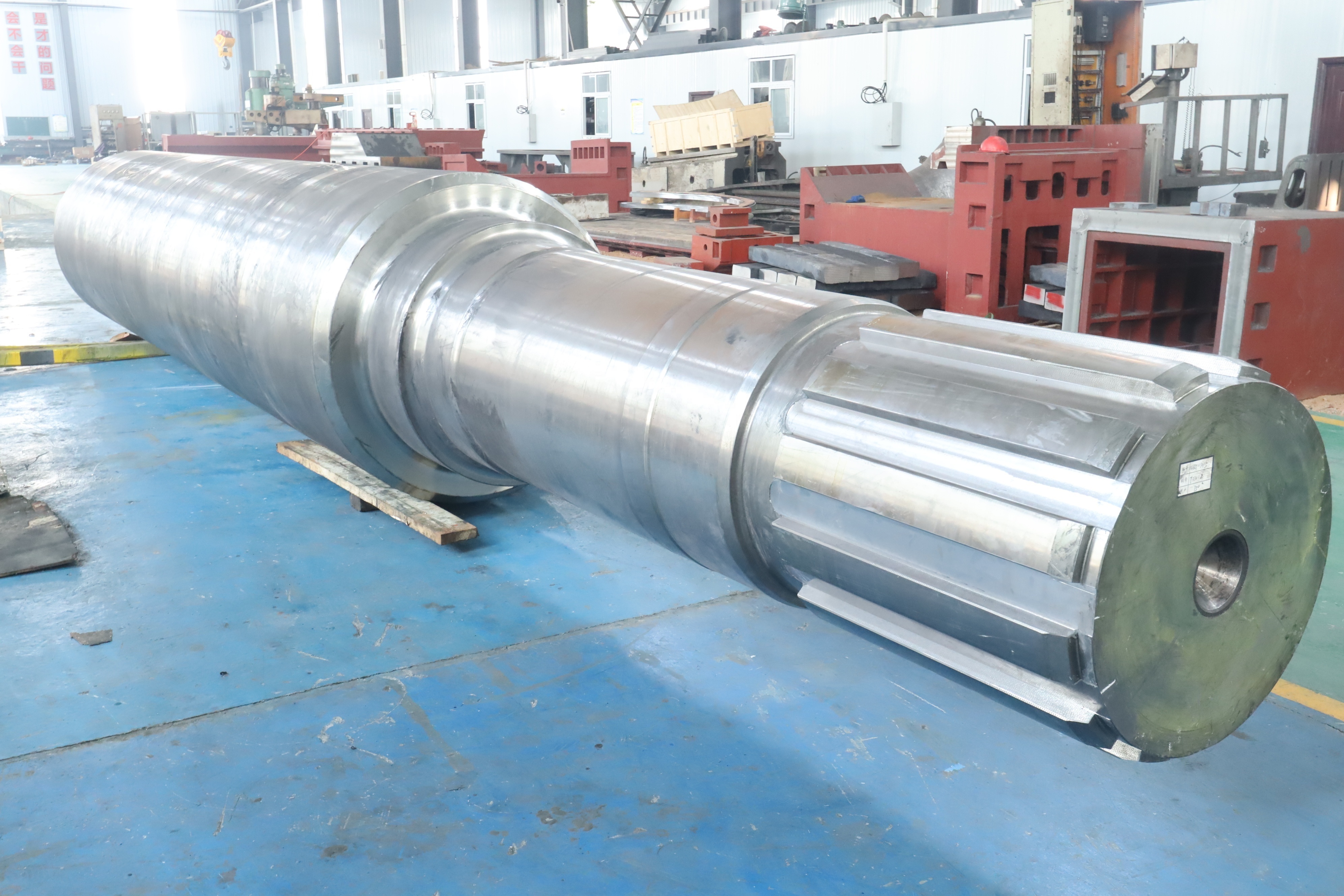 Custom large module pinion shaft drive main shaft OEM Forging Steel transmission Large Spline Shaft