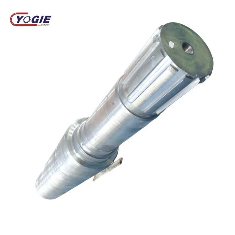 Custom large module pinion shaft drive main shaft OEM Forging Steel transmission Large Spline Shaft