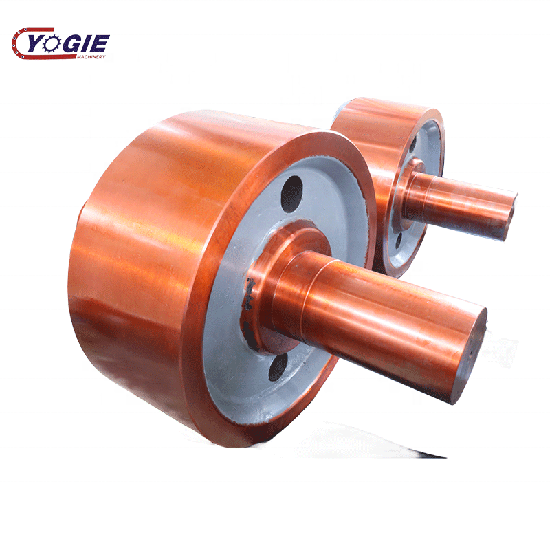 Yogie OEM Factory casting steel cement plant assembly complete trunnion wheels support roller for rotary kiln drum dryer