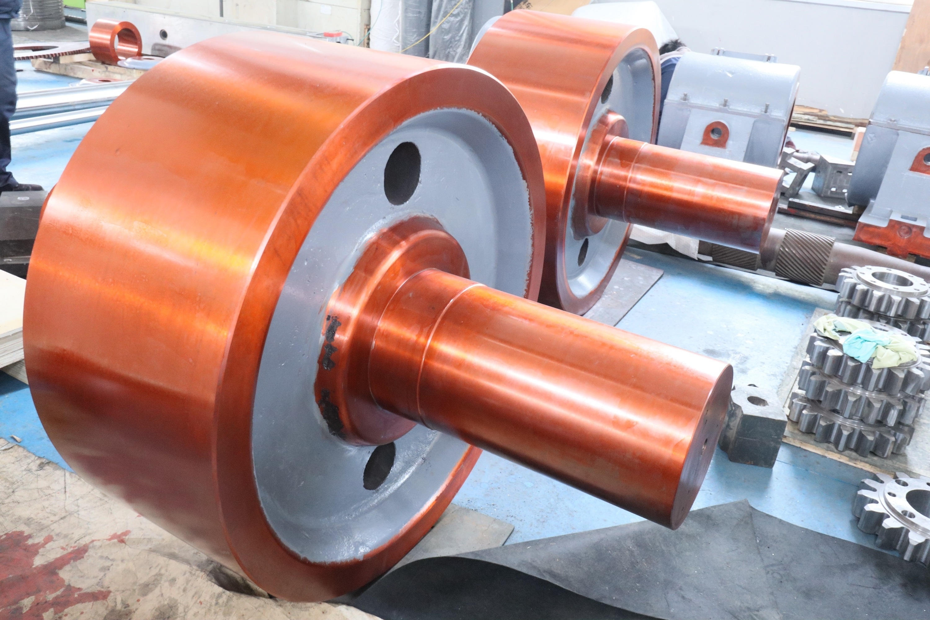 Yogie OEM Factory casting steel cement plant assembly complete trunnion wheels support roller for rotary kiln drum dryer