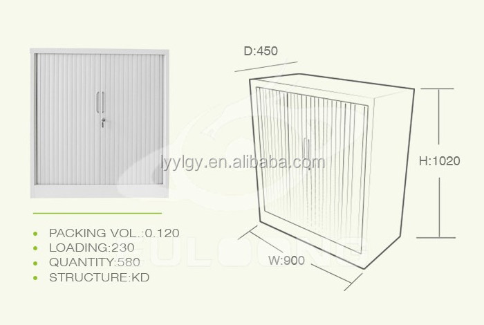 White roller shutter door steel cupboard/sliding pvc door steel filing cabinet/mini storage cabinet