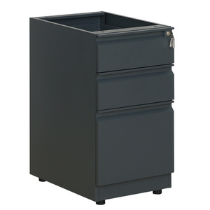 Compact Space Saving 3 Drawer Under Desk Home Office Document Storage Steel Metal File Cabinet