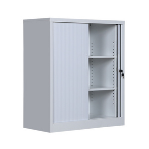 White roller shutter door steel cupboard/sliding pvc door steel filing cabinet/mini storage cabinet