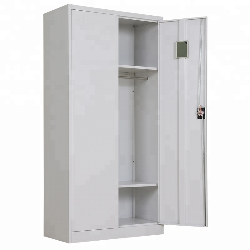 2 Door Office Steel Locker Metal Wardrobe Closet cabinet lockers for changing room