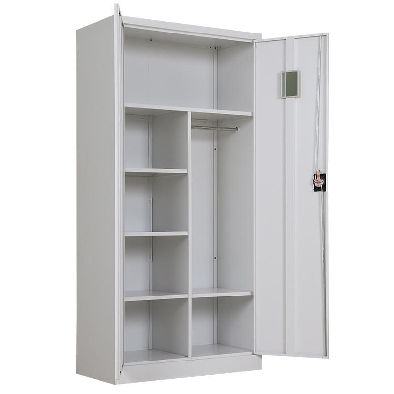 Small Size Steel Almirah Portable Cupboard Cabinet Wardrobe Clothes Closet with Doors