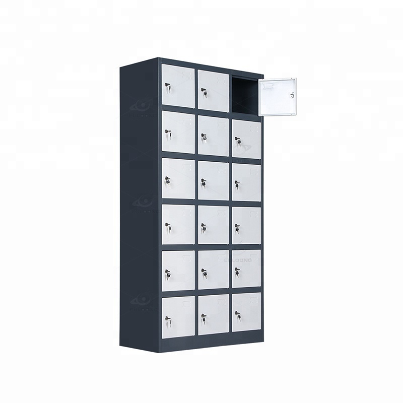 18 door knock down bathroom metal shoes locker/steel locker cabinet price