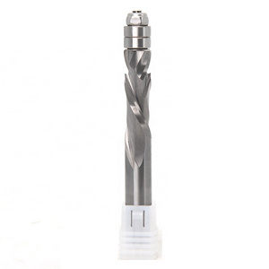 1/2" Shank/Shaft CNC Endmills Compression 2+2 Flute Flush Trim Solid Carbide Spiral Router Bits for Woodworking