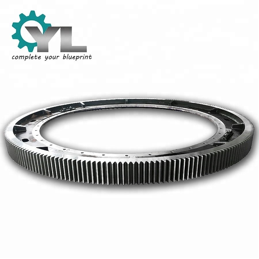 Excavator Forging Parts 50Mn Large Slewing Ring Swing Bearing